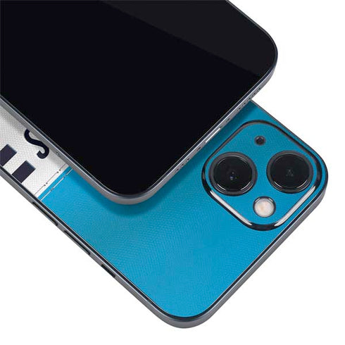 NFL Carolina Panthers White Striped iPhone 13 Skin