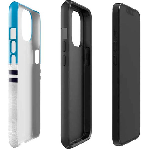 NFL Carolina Panthers White Striped iPhone 14 Plus Impact Case
