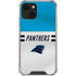 NFL Carolina Panthers White Striped iPhone 14 Plus Clear Case