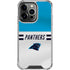 NFL Carolina Panthers White Striped iPhone 14 Pro Clear Case