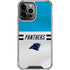NFL Carolina Panthers White Striped iPhone 14 Pro Max Clear Case