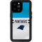 NFL Carolina Panthers White Striped iPhone 14 Pro Max Waterproof Case