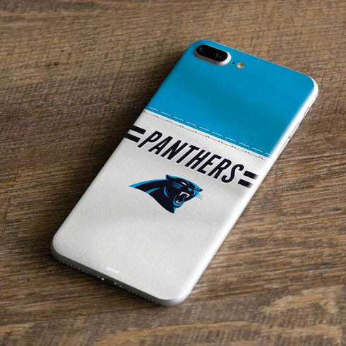 NFL Carolina Panthers White Striped iPhone 8 Plus Skin