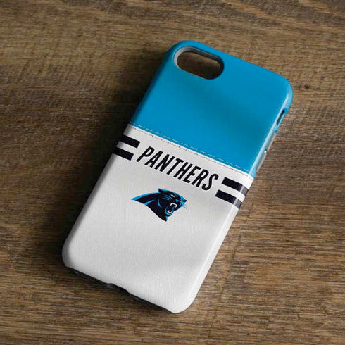 NFL Carolina Panthers White Striped iPhone 8 Pro Case