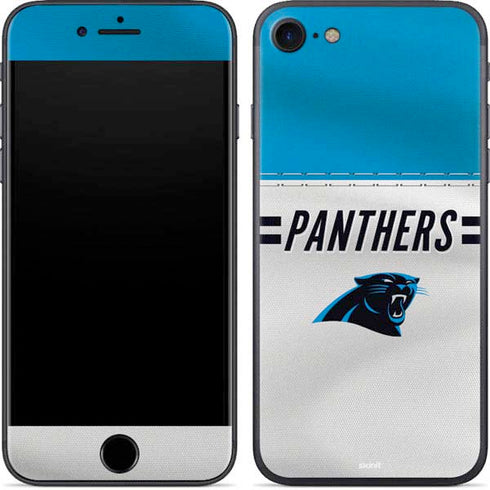 NFL Carolina Panthers White Striped iPhone SE (2nd & 3rd Gen) Skin