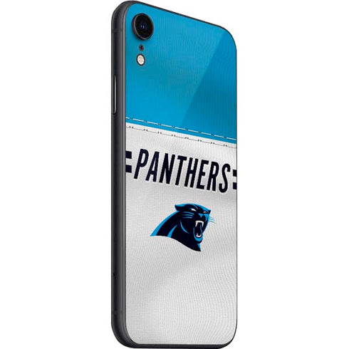 NFL Carolina Panthers White Striped iPhone SE (2nd & 3rd Gen) Skin