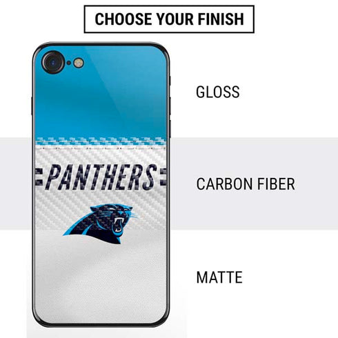 NFL Carolina Panthers White Striped iPhone SE (2nd & 3rd Gen) Skin