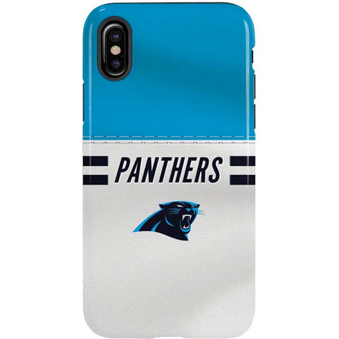 NFL Carolina Panthers White Striped iPhone X Pro Case