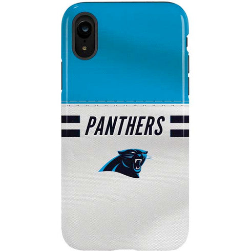 NFL Carolina Panthers White Striped iPhone XR Pro Case