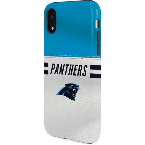 NFL Carolina Panthers White Striped iPhone XR Pro Case
