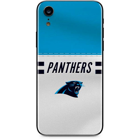 NFL Carolina Panthers White Striped iPhone XR Skin