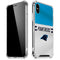 NFL Carolina Panthers White Striped iPhone XS Max Clear Case