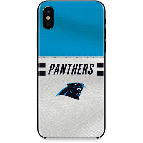 NFL Carolina Panthers White Striped iPhone XS Max Skin