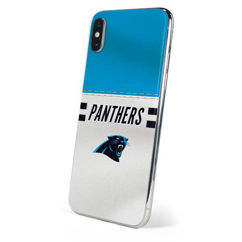 NFL Carolina Panthers White Striped iPhone XS Max Skin