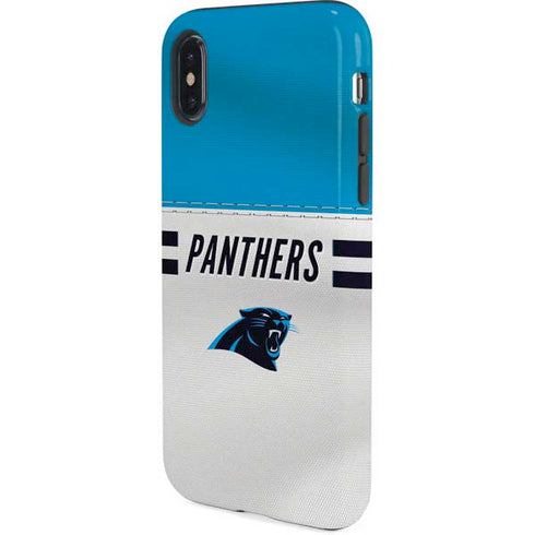 NFL Carolina Panthers White Striped iPhone XS Pro Case