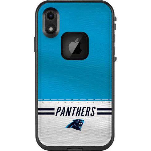 NFL Carolina Panthers White Striped LifeProof Fre iPhone Skin