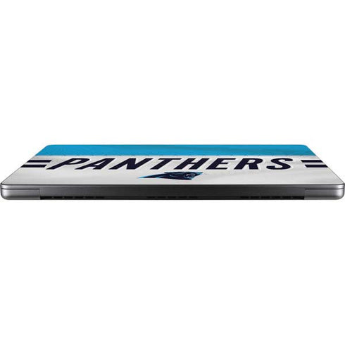 NFL Carolina Panthers White Striped MacBook Pro 14in (2021-24) Skin
