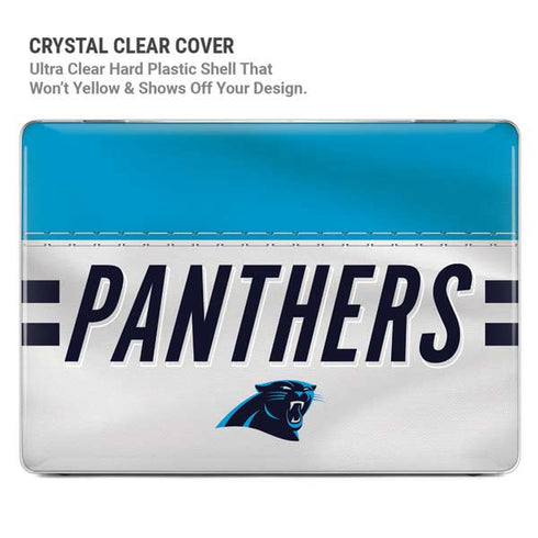 NFL Carolina Panthers White Striped MacBook Pro 16in (2019-20) Case plus Skin