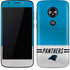 NFL Carolina Panthers White Striped Moto E5 Play Skin