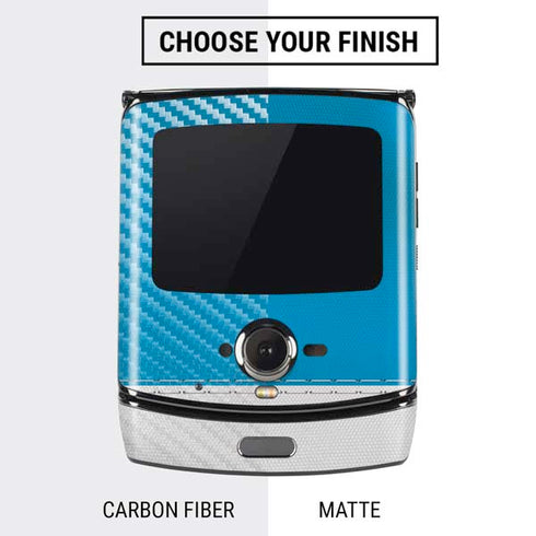NFL Carolina Panthers White Striped Motorola RAZR Skin