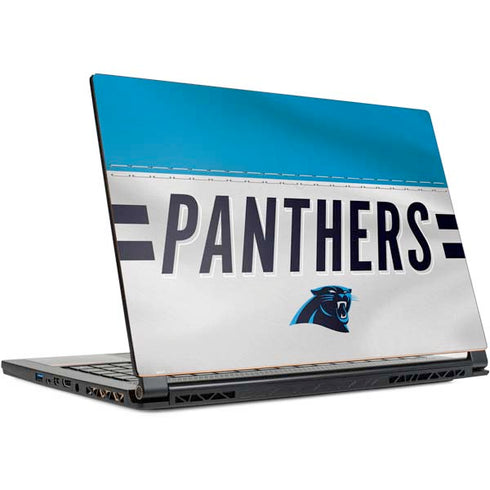 NFL Carolina Panthers White Striped MSI GS65 Stealth Laptop Skin