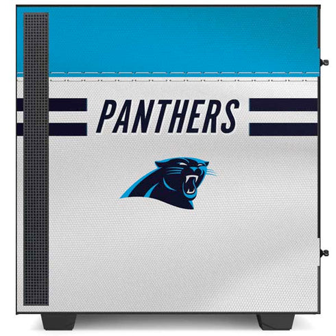 NFL Carolina Panthers White Striped NZXT H510 Compact ATX Mid-Tower Case Skin