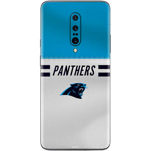 NFL Carolina Panthers White Striped OnePlus 7 Pro Skin