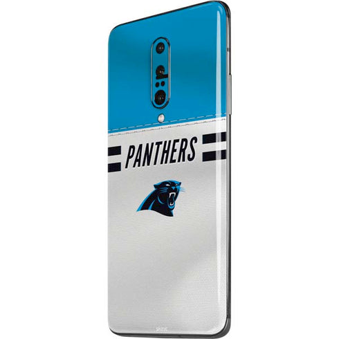 NFL Carolina Panthers White Striped OnePlus 7 Pro Skin