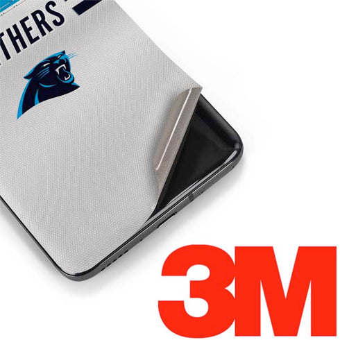 NFL Carolina Panthers White Striped OnePlus 7 Pro Skin