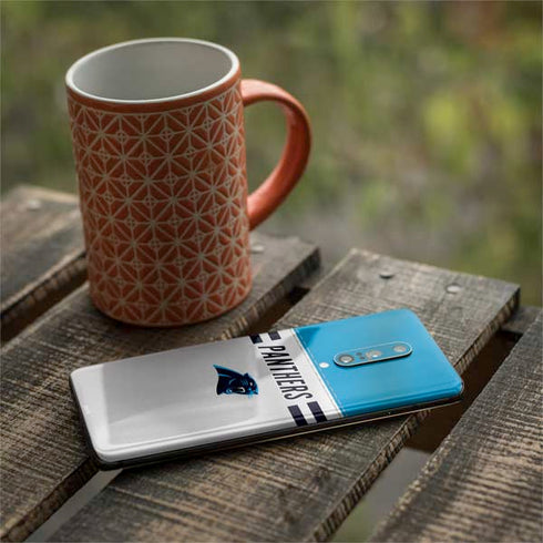 NFL Carolina Panthers White Striped OnePlus 7 Pro Skin