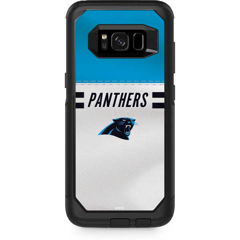 NFL Carolina Panthers White Striped Otterbox Commuter Galaxy Skin