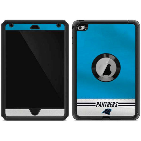 NFL Carolina Panthers White Striped Otterbox Defender iPad Skin