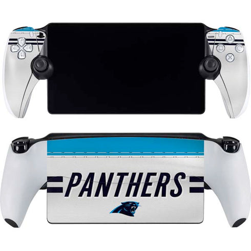 NFL Carolina Panthers White Striped PlayStation Portal Remote Player Skin
