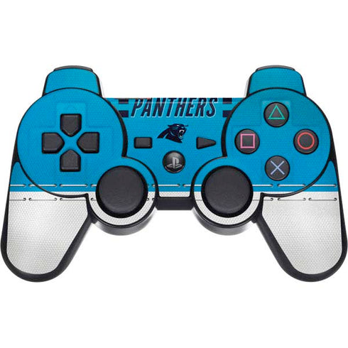 NFL Carolina Panthers White Striped PS3 Dual Shock wireless controller Skin