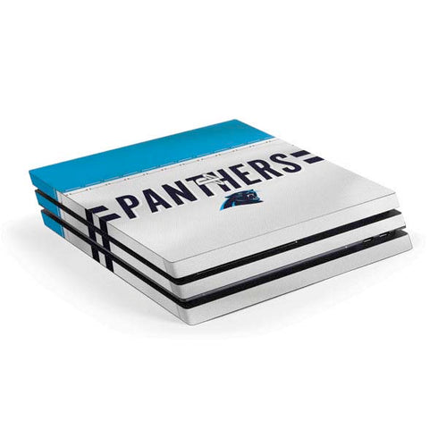 NFL Carolina Panthers White Striped PS4 Pro Console Skin