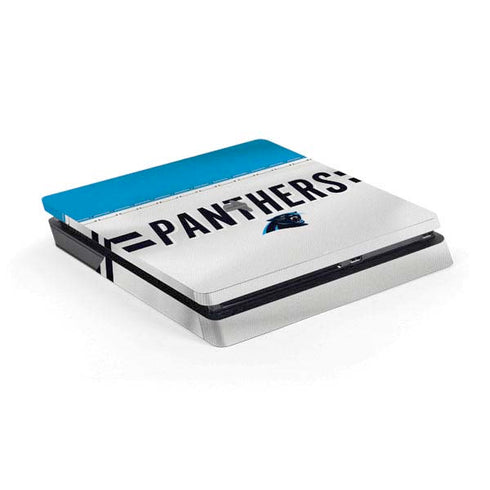 NFL Carolina Panthers White Striped PS4 Slim Skin