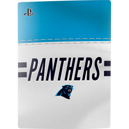 NFL Carolina Panthers White Striped PS5 Digital Edition Console Skin