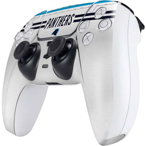 NFL Carolina Panthers White Striped PS5 Controller Skin