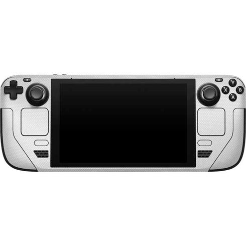 NFL Carolina Panthers White Striped Steam Deck Handheld Gaming Computer Skin