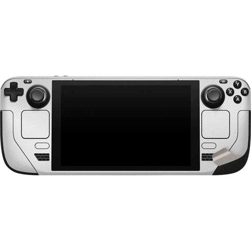 NFL Carolina Panthers White Striped Steam Deck Handheld Gaming Computer Skin