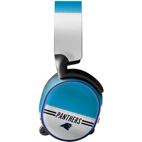 NFL Carolina Panthers White Striped SteelSeries Arctis 3 Skin
