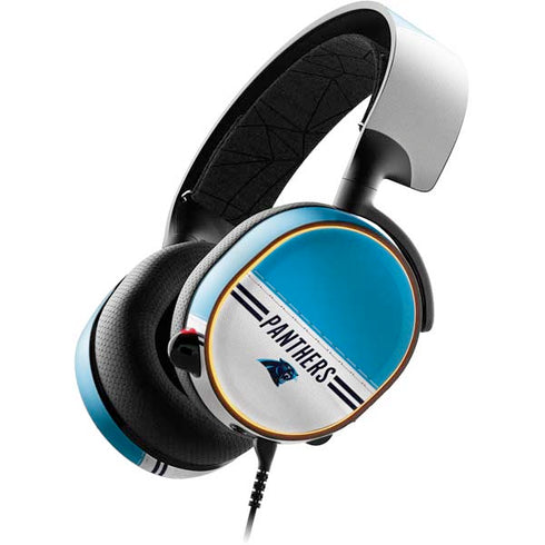 NFL Carolina Panthers White Striped SteelSeries Arctis 5 Skin