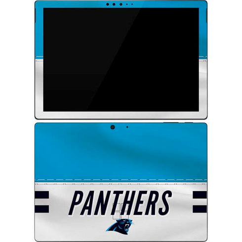 NFL Carolina Panthers White Striped Surface Pro 7 Skin