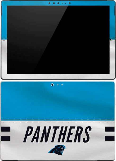 NFL Carolina Panthers White Striped Surface Pro (2017) Skin