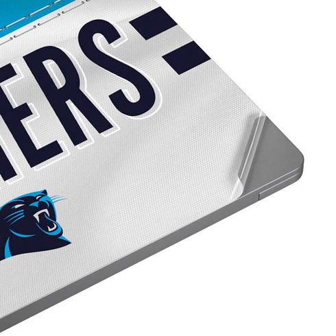 NFL Carolina Panthers White Striped Universal Laptop 12in (9.8 x 6.8in) Skin