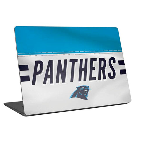 NFL Carolina Panthers White Striped Universal Laptop 13in (10.6 x 7.6in) Skin