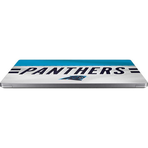 NFL Carolina Panthers White Striped Universal Laptop 16.6in (13.4 x 9.7in) Skin