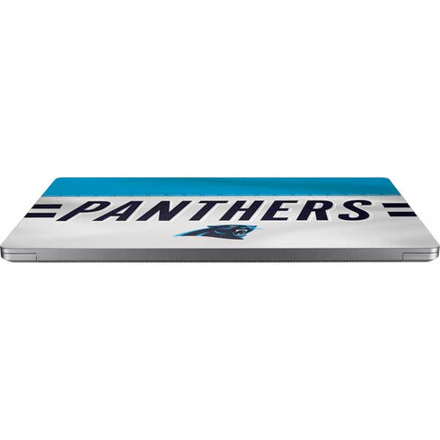 NFL Carolina Panthers White Striped Universal Laptop 16in (13 x 9.4in) Skin