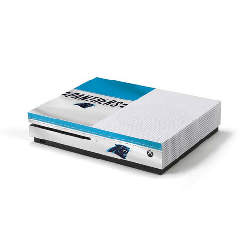 NFL Carolina Panthers White Striped Xbox One S Console Skin