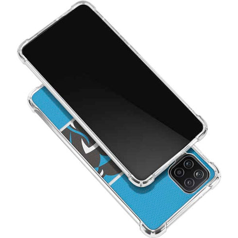NFL Carolina Panthers Zone Block Galaxy A12 Clear Case
